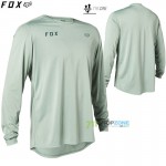 FOX cyklistický dres Ranger Essential LS jersey, šedo zelená