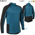 Cyklo oblečenie - Pánske, FOX funkčná mikina Defend Thermo hoodie, petrolejová
