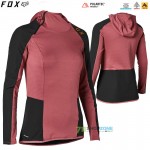 Cyklo oblečenie - Dámske, FOX Defend Thermo W hoodie dark pink, staroružová