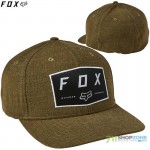 FOX šiltovka Badge flexfit hat, olivovo zelená