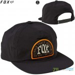 FOX šiltovka Single Track snapback hat, čierna