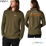 FOX tričko s dlhým rukávom Hero Dirt LS Thermal, olivovo zelená