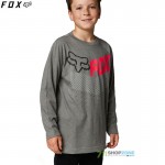 Oblečenie - Detské, FOX Yth Trice LS heather grey, šedý melír