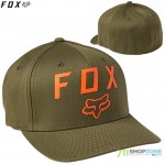 FOX šiltovka Number 2 flexfit 2.0 hat, olivovo zelená