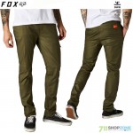 FOX pánske nohavice Essex stretch Slim pant, olivovo zelená