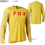 FOX cyklistický dres Flexair Pro LS jersey 22, hruškovo žltá