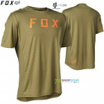 Cyklo oblečenie - Pánske, FOX cyklistický dres Ranger ss jersey Moth 22, army zelená