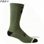 FOX cyklistické ponožky 8" Defend Crew sock, zelená