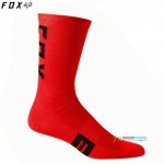 Cyklo oblečenie - Ponožky, FOX cyklistické ponožky 8" Flexair Merino sock, neon červená