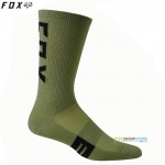 Cyklo oblečenie - Ponožky, FOX cyklistické ponožky 8" Flexair Merino sock, army zelená