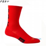 Cyklo oblečenie - Ponožky, FOX cyklistické ponožky 6" Flexair Merino sock II, neon červená