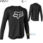 Cyklo oblečenie - Detské, FOX detský cyklistický dres Ranger LS jersey Fall22, čierna