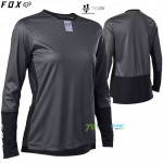 Cyklo oblečenie - Dámske, FOX dámsky cyklistický dres Defend LS jersey 22, tmavo šedá