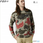 Oblečenie - Pánske, FOX tričko Bnkr LS Tech tee, zelený maskáč