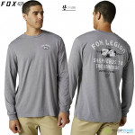 FOX tričko s dlhým rukávom At Bay LS Tech tee, šedý melír