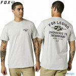 FOX tričko At bay ss Premium tee, bledo šedá