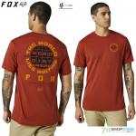 Oblečenie - Pánske, FOX tričko Pre Cog ss Tech tee, tehlovo červená