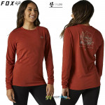 FOX dámske tričko Snipper LS Tech tee, tehlovo červená