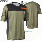 Cyklo oblečenie - Pánske, FOX cyklistický dres Defend ss jersey Moth 22, army zelená