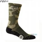 FOX cyklistické ponožky 8" Ranger Cushion sock, zelený maskáč