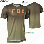 Cyklo oblečenie - Pánske, FOX cyklistický dres Flexair ss jersey 22, army zelená