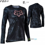Cyklo oblečenie - Dámske, FOX dámsky cyklistický dres Flexair LS TS57, čierna