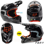 Moto oblečenie - Helmy, FOX V1 Bnkr DOT/ECE motokrosová prilba, šedý maskáč