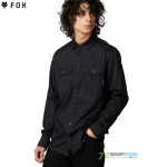 FOX flanelová košeľa Assembly Line flannel, čierna