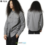 FOX flanelová košeľa Assembly Line flannel, šedý melír