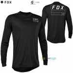 Cyklo oblečenie - Pánske, FOX cyklistický dres Ranger LS jersey Swath, čierna