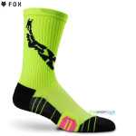 Cyklo oblečenie - Ponožky, FOX cyklistické ponožky 8" Ranger Cushion sock Lunar, neon žltá