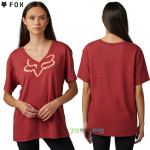 FOX dámske tričko Boundary ss top, tehlovo červená