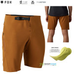 FOX cyklistické šortky Flexair Ascent short W/Liner, hnedá