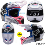Moto oblečenie - Helmy, FOX V1 Horyzn motokrosová prilba, čierno biela