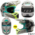 Moto oblečenie - Helmy, FOX V1 Horyzn prilba light grey, bledo šedá