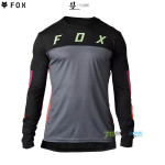 Cyklo oblečenie - Pánske, FOX cyklistický dres Defend LS jersey Cekt, čierna