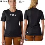 Cyklo oblečenie - Dámske, FOX Ranger Moth W ss jersey black, čierna