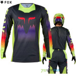 Moto oblečenie - Dresy, FOX motokrosový dres 180 Flora jersey, tmavo šedá