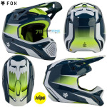 Moto oblečenie - Detské, Fox detská motokrosová prilba Yth V1 Flora helmet, tmavo modrá