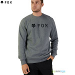 Oblečenie - Pánske, FOX Absolute fleece Crew mikina heather grey, šedý melír