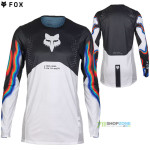 Moto oblečenie - Dresy, Fox Flexair Scans LE jersey white/black, bielo čierna