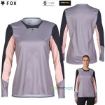 Cyklo oblečenie - Dámske, Fox W Defend Ls jersey stone, kamenná