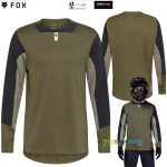 Cyklo oblečenie - Pánske, Fox Defend LS jersey, olive green