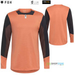 Cyklo oblečenie - Pánske, Fox Defend LS jersey, coral