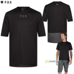 Cyklo oblečenie - Pánske, Fox Ranger Wordmark ss jersey black, čierna