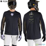 Cyklo oblečenie - Pánske, Fox Defend Park ls jersey cyklo dres, čierna