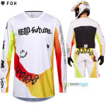 Moto oblečenie - Dresy, Fox 180 Hello Future jersey, biela