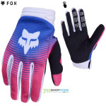 Moto oblečenie - Detské, Fox Yth 180 Collect glove detské rukavice, blue pink