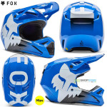 Moto oblečenie - Prilby, Fox prilba V1 Shield helmet, modrá