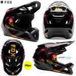 Cyklo oblečenie - Detské, Fox Yth Rampage Kairos CE tangerine, čierno oranžová